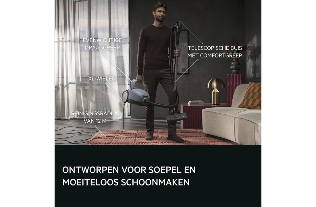 AEG AB71U1LDB 7000 - Stofzuiger met zak