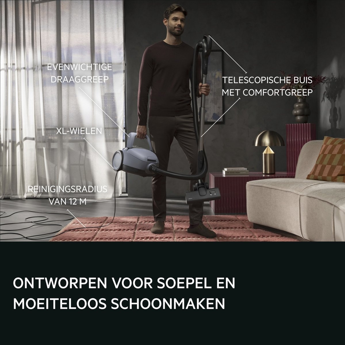 AEG AB71U1LDB 7000 - Stofzuiger met zak