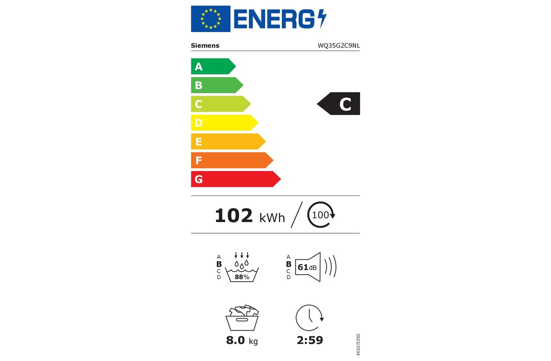 Siemens WQ35G2C9NL iQ500 extraKlasse - Warmtepompdroger