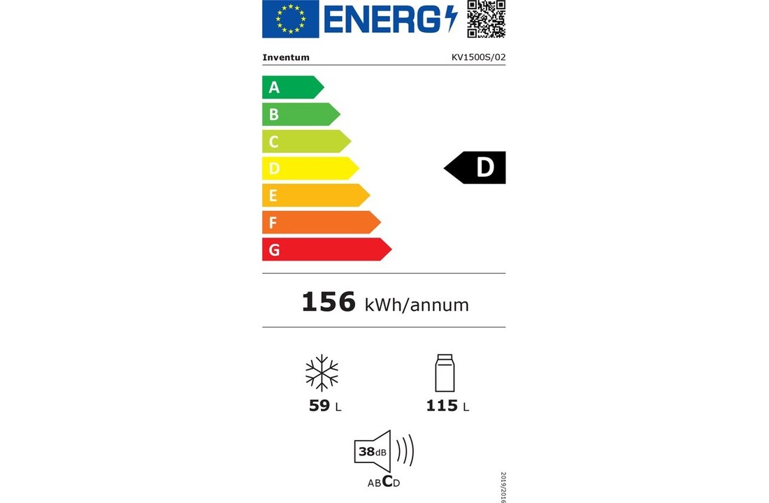 Inventum KV1500S - Koel-vriescombinatie