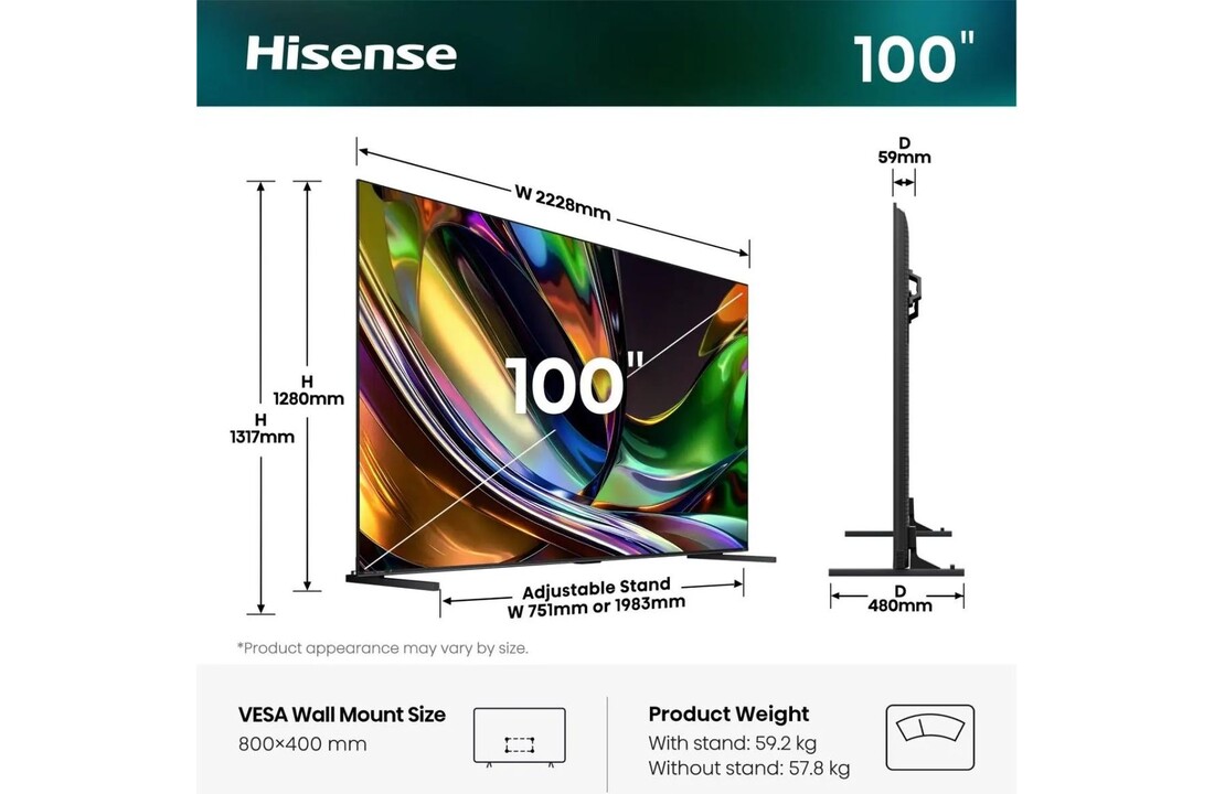 Hisense 100UR8S - Mini-LED TV