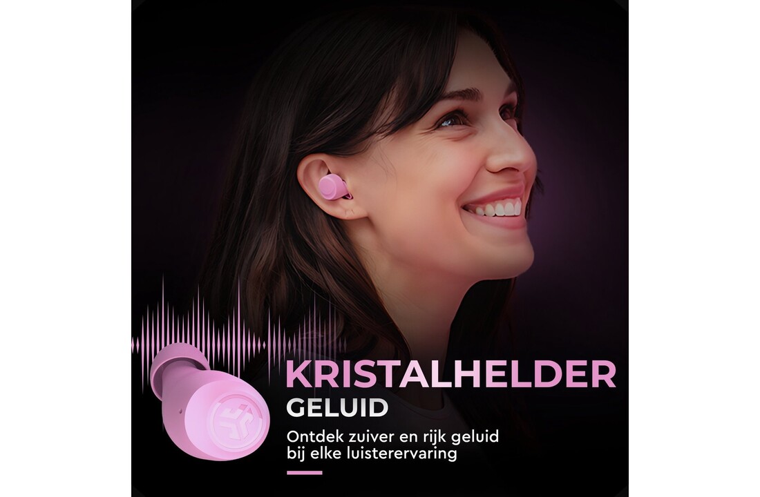 JLab Go Air Pop True Wireless Roze - Draadloze oordopjes