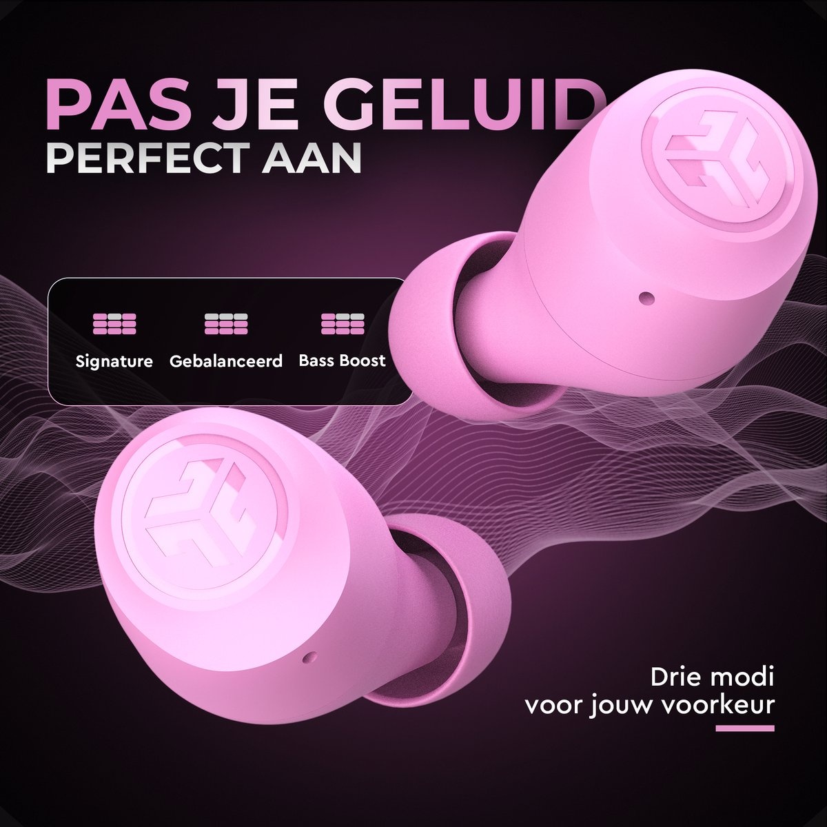 JLab Go Air Pop True Wireless Roze - Draadloze oordopjes
