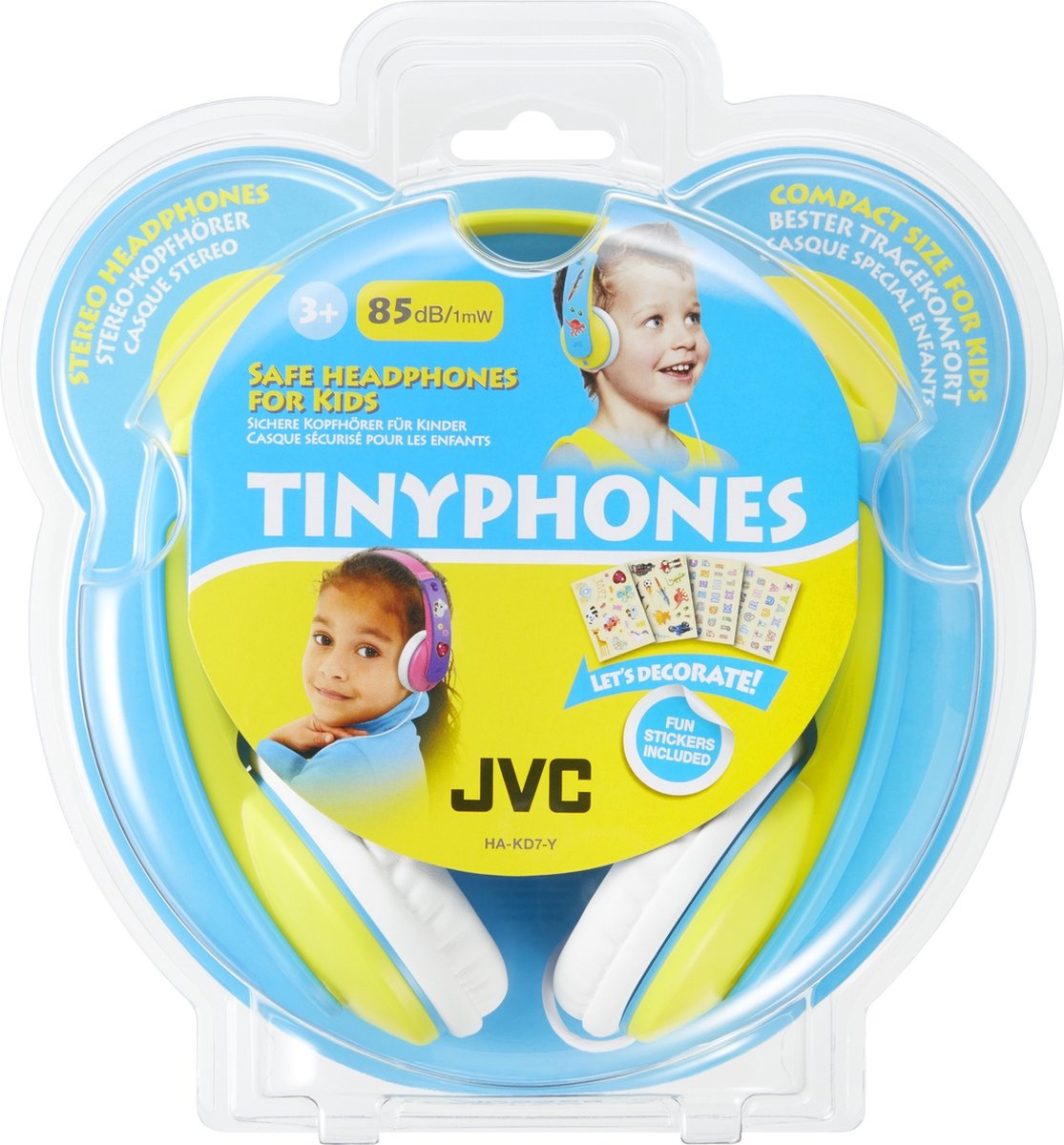 JVC HA-KD7-Y Geel - Kinder koptelefoon