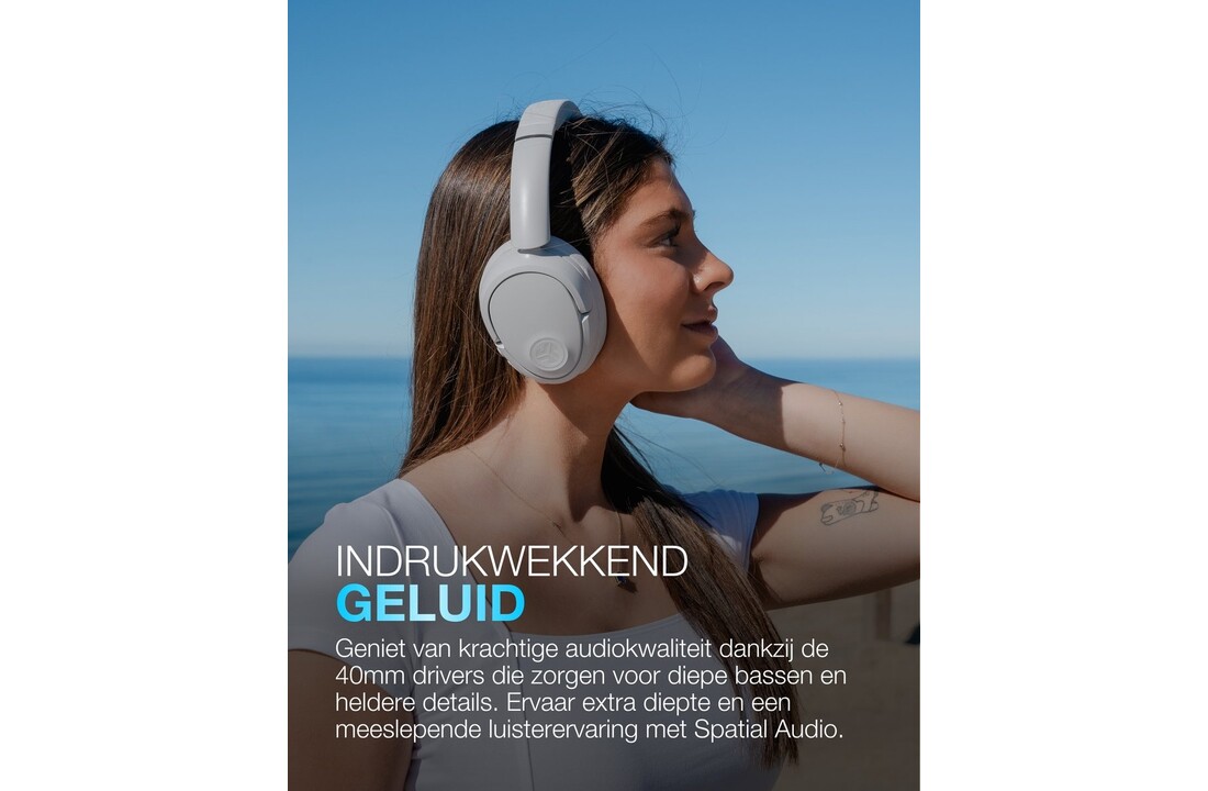 JLab JBuds LUX ANC Cloud White - Draadloze koptelefoon