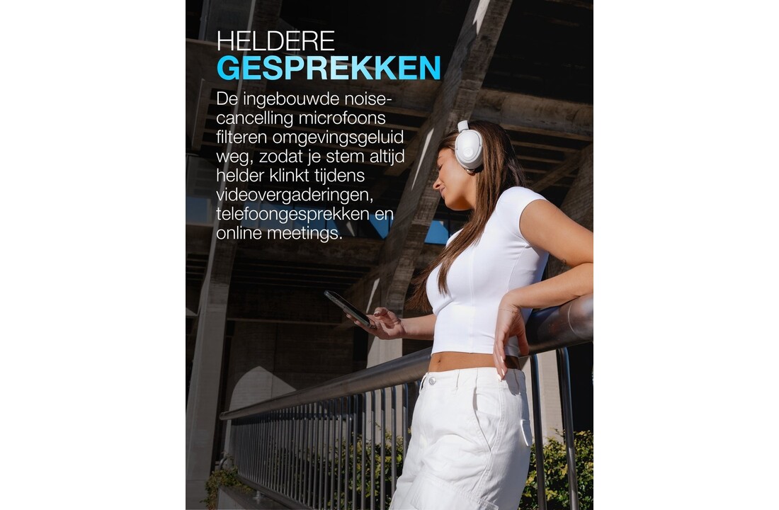 JLab JBuds LUX ANC Cloud White - Draadloze koptelefoon