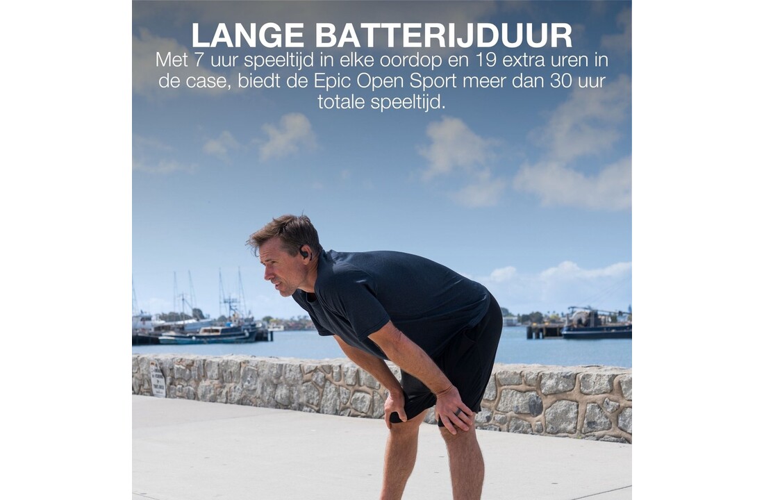 JLab Epic Open Sport Zwart - Sportoordopjes