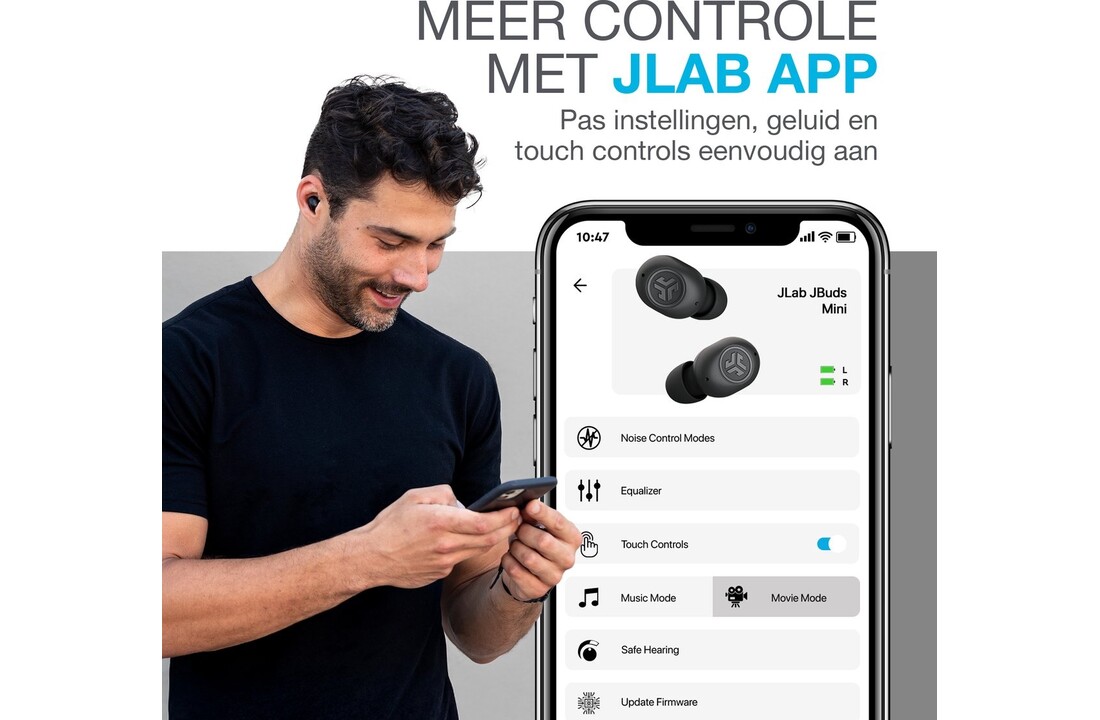 JLab JBuds Mini Zwart - Draadloze oordopjes