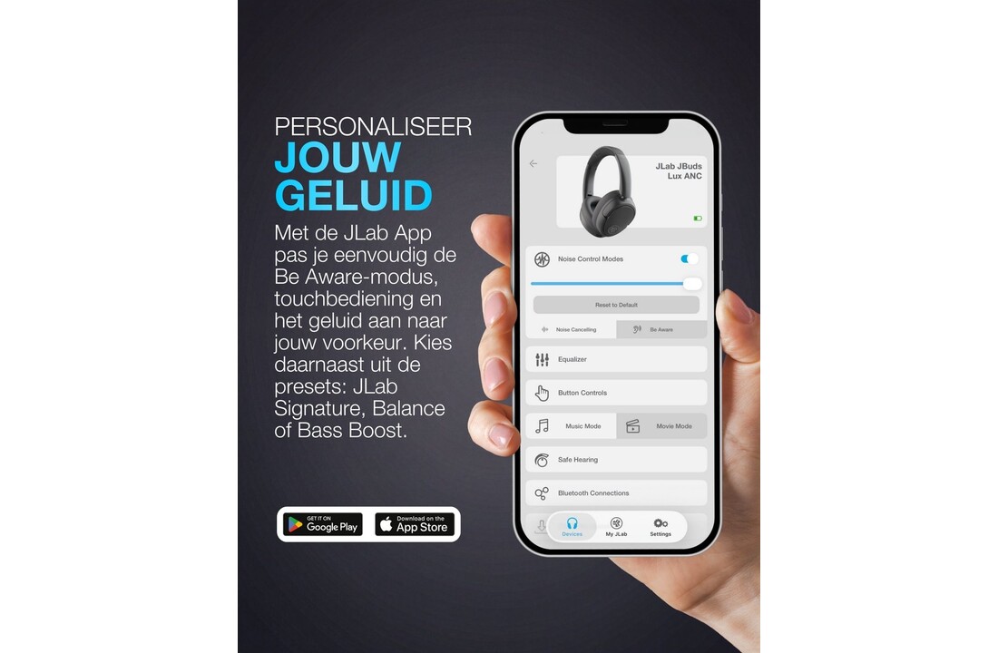 JLab Lux ANC Grafiet - Draadloze koptelefoon