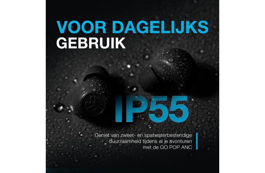 JLab Go Pop ANC TWS Zwart - Draadloze oordopjes