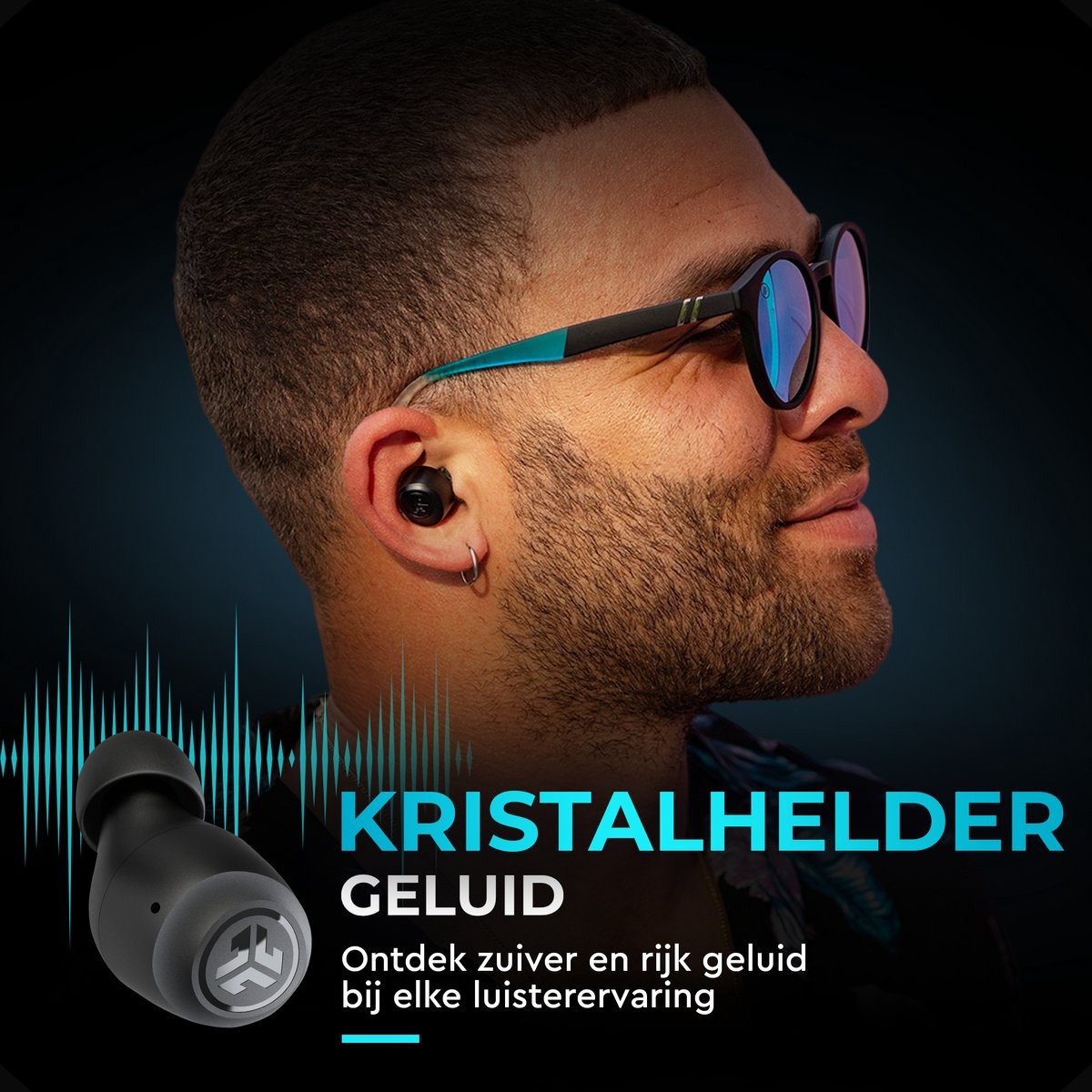 JLab Go Air Pop True Wireless Zwart - Draadloze oordopjes