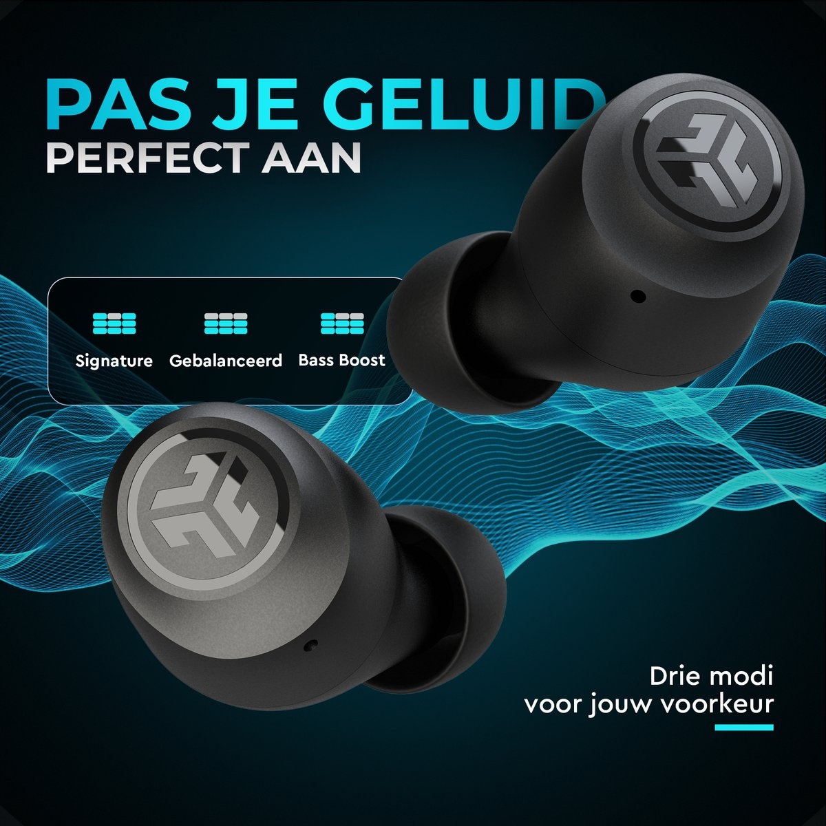 JLab Go Air Pop True Wireless Zwart - Draadloze oordopjes