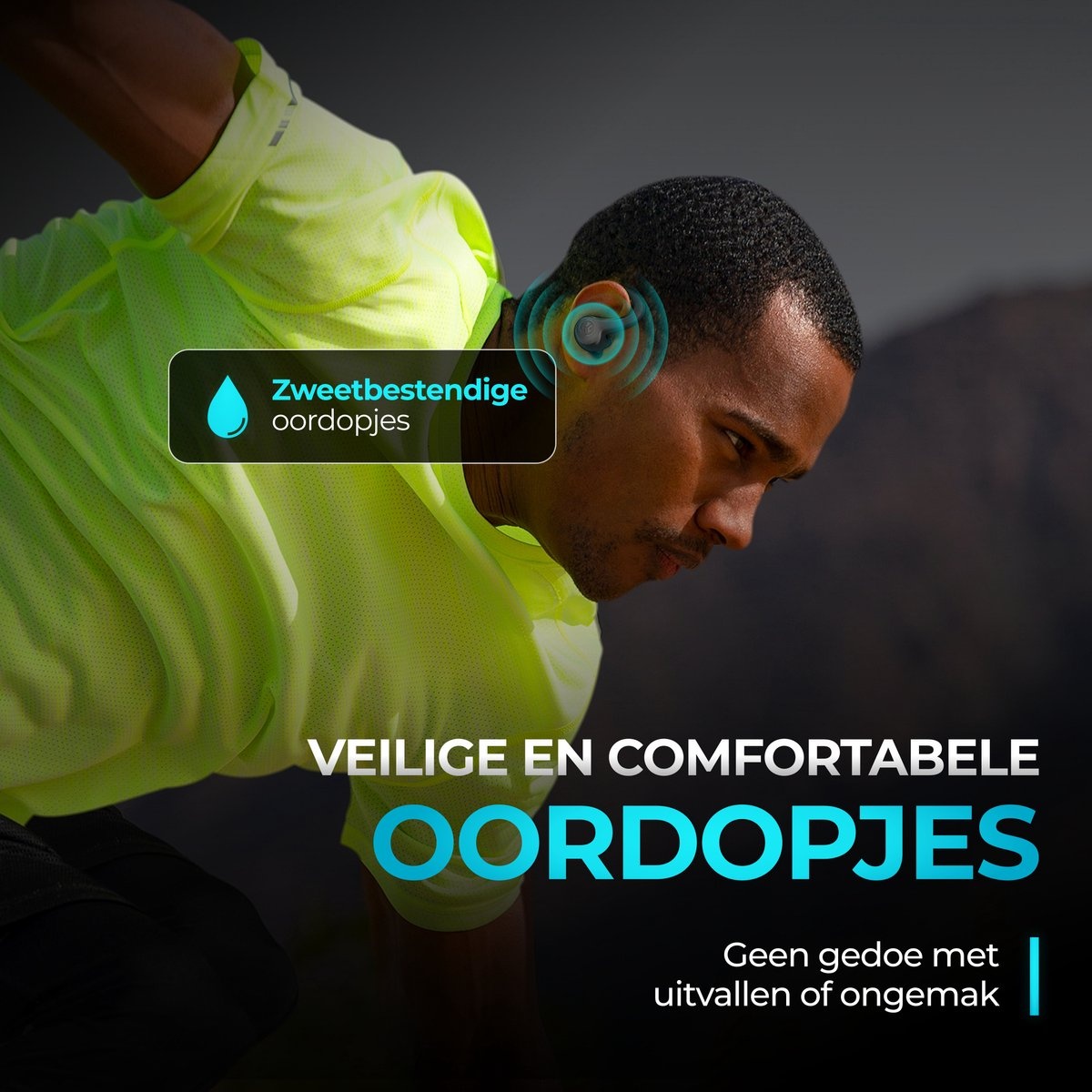 JLab Go Air Sport True Wireless Grafiet - Sportoordopjes