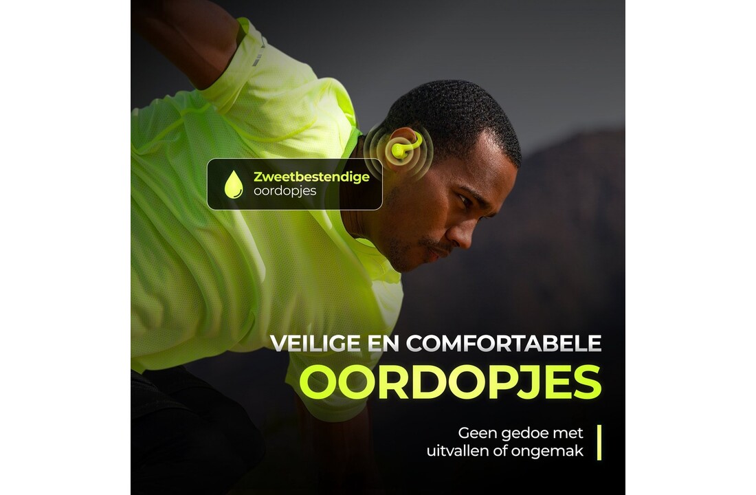 JLab Go Air Sport True Wireless Neon Geel - Sportoordopjes