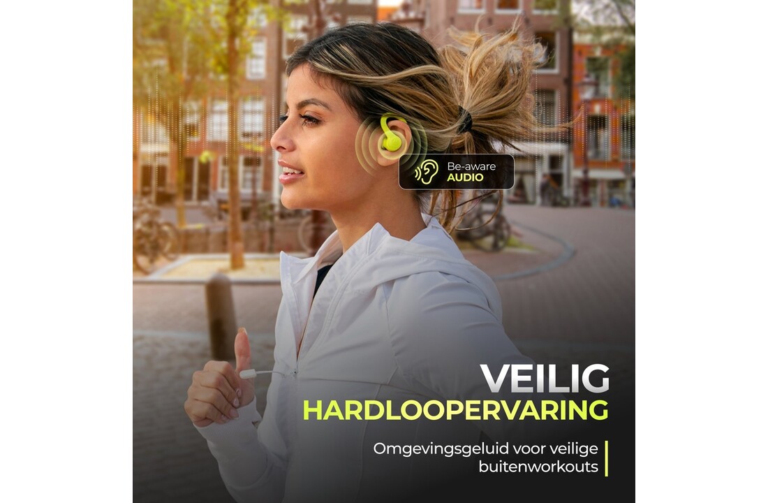 JLab Go Air Sport True Wireless Neon Geel - Sportoordopjes