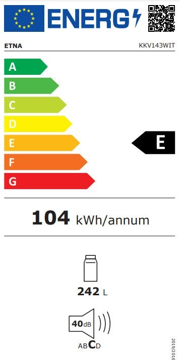 ETNA KKV143WIT - Vrijstaande koelkast