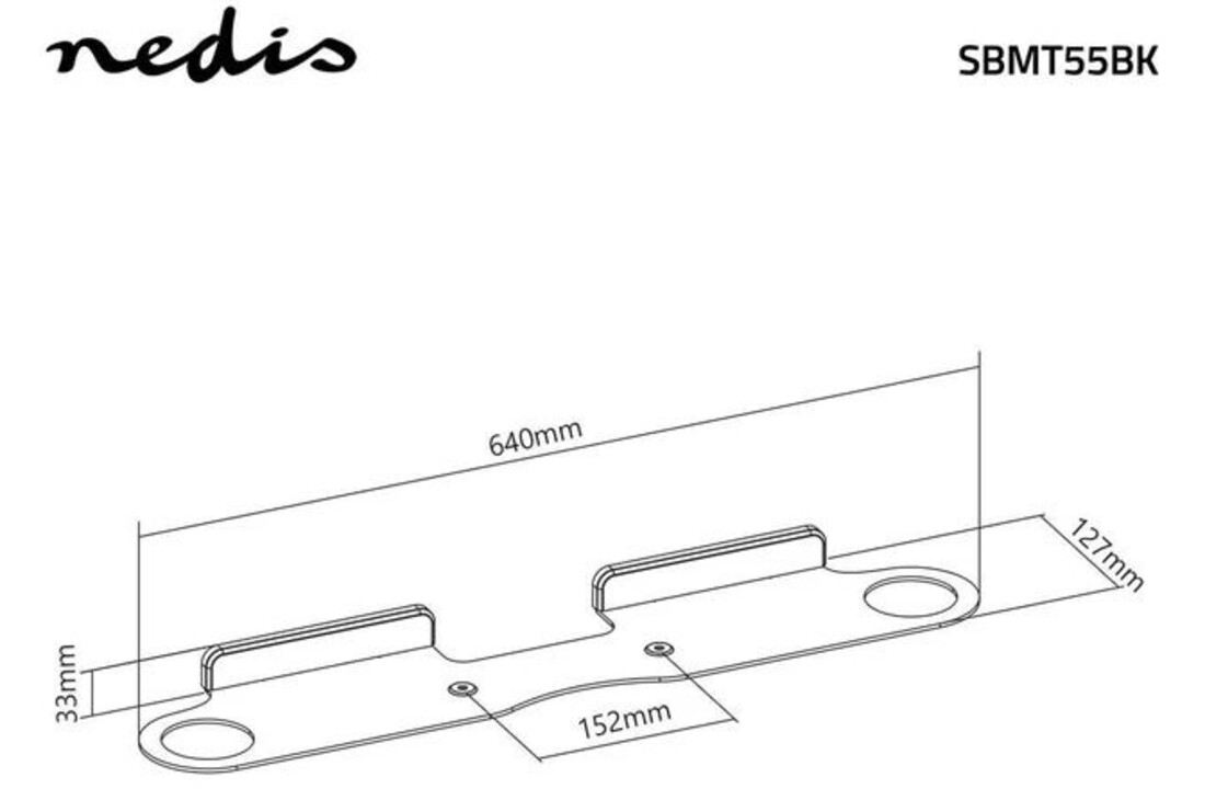 Nedis SBMT55BK Soundbarbeugel voor Sonos Beam Zwart