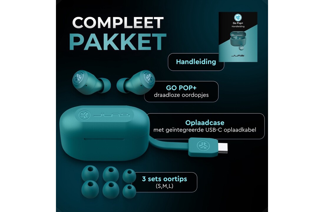 JLab Go Air Pop True Wireless Groen - Draadloze oordopjes