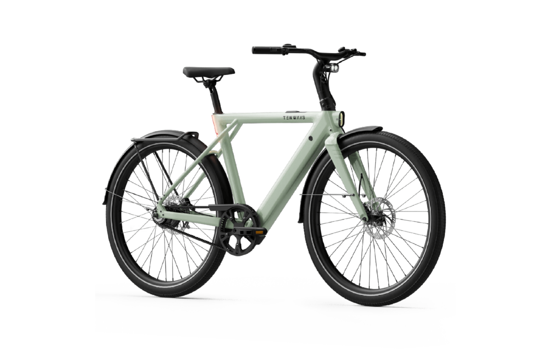 Tenways CGO009 Special Edition E-bike - 374 Wh Heren - Sage Green