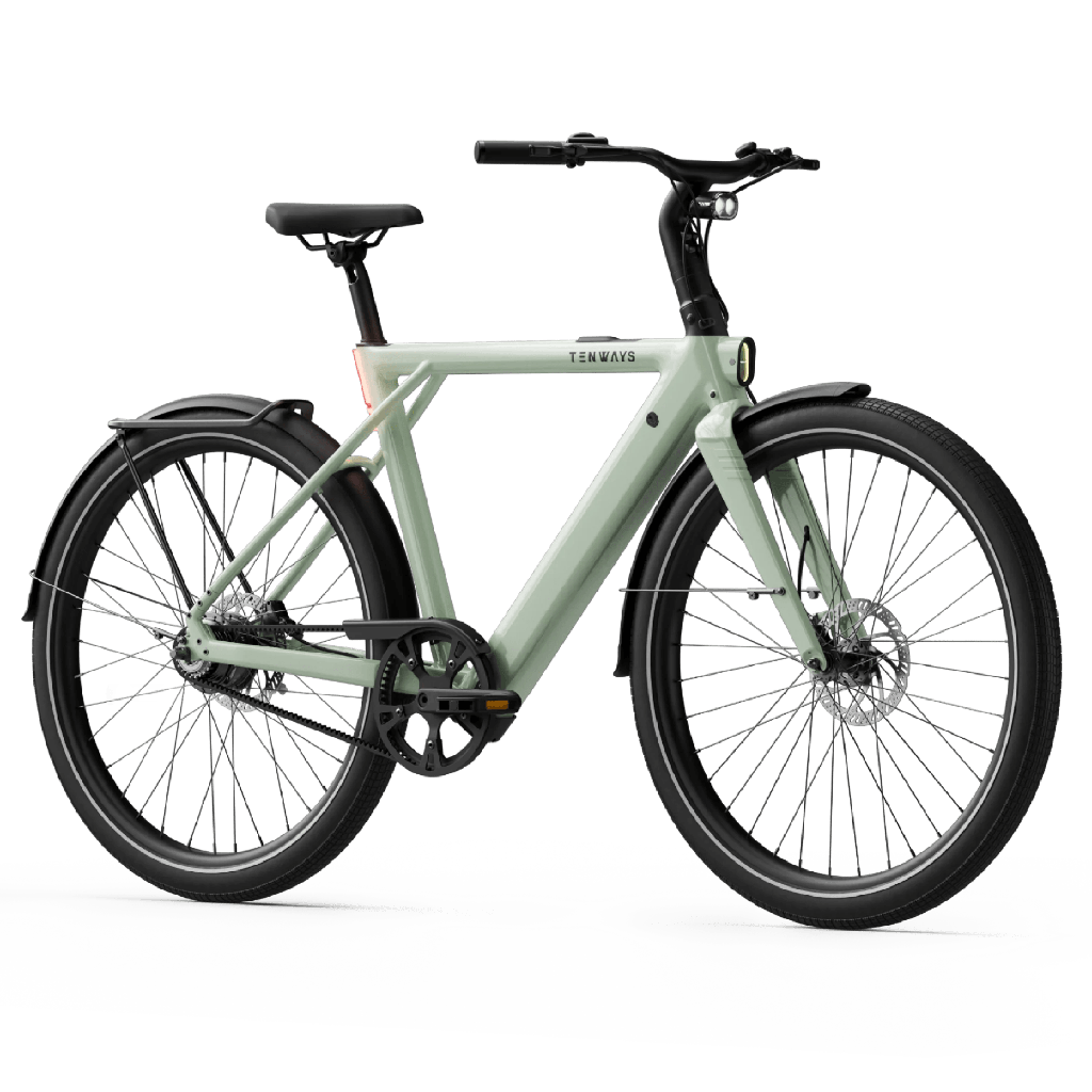 Tenways CGO009 Special Edition E-bike - 374 Wh Heren - Sage Green