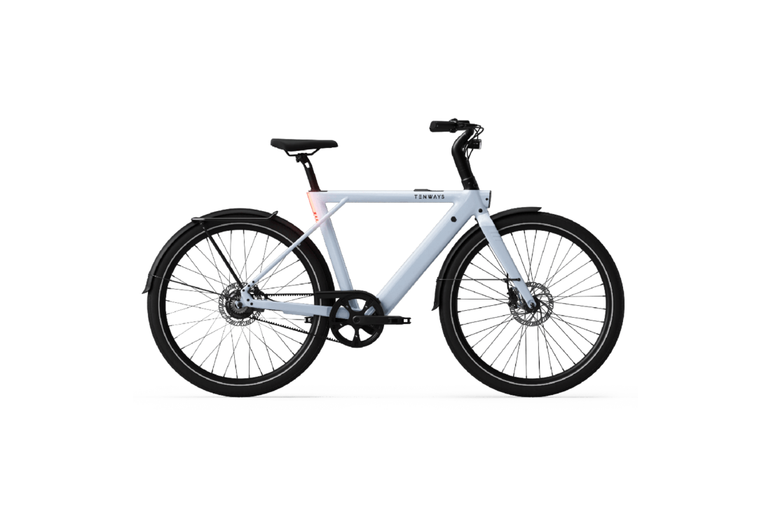 Tenways CGO009 Special Edition E-bike - 374 Wh Heren - Ice Blue