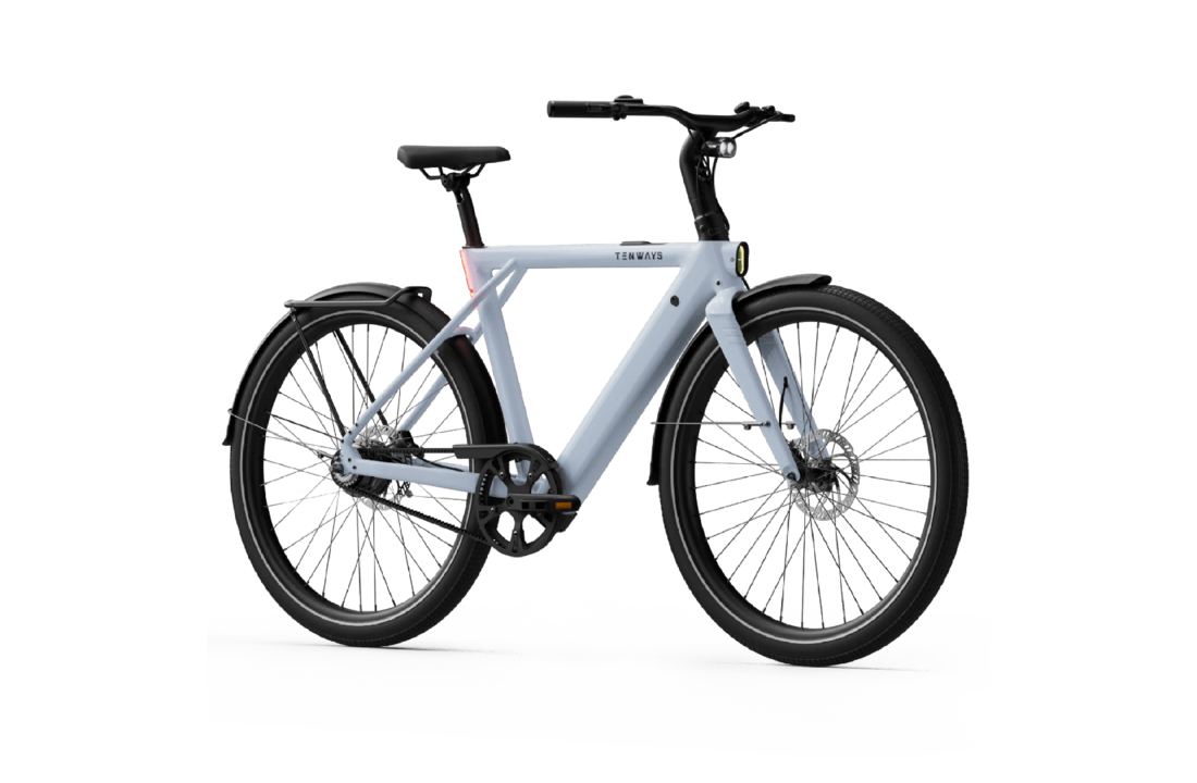 Tenways CGO009 Special Edition E-bike - 374 Wh Heren - Ice Blue