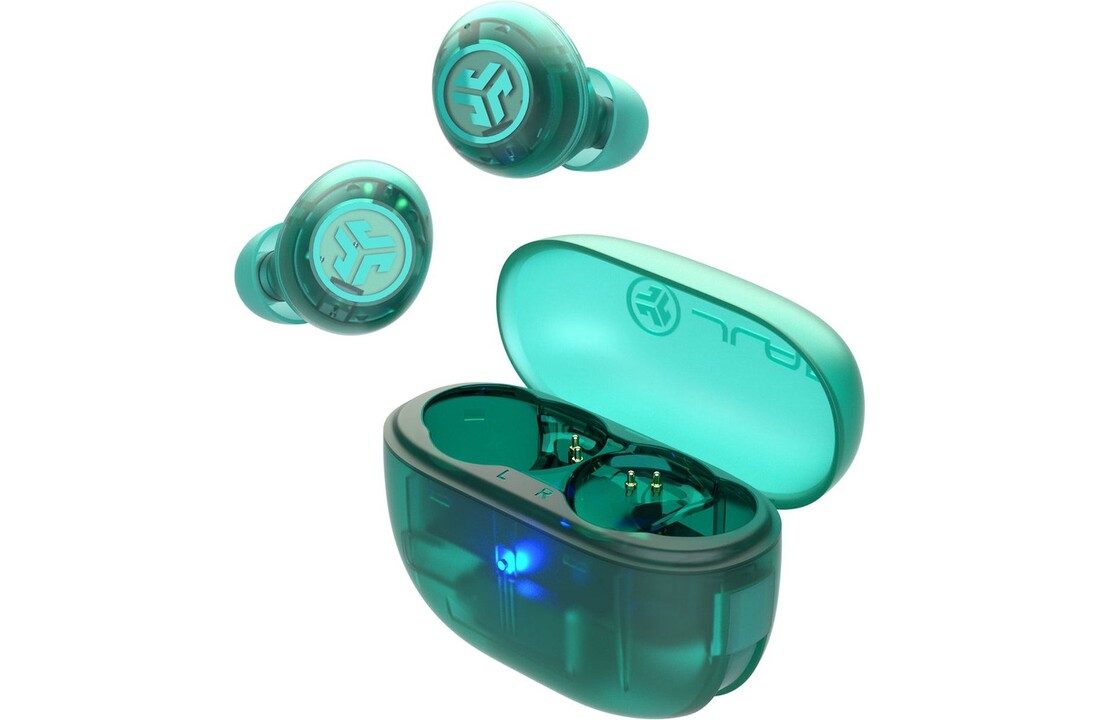 JLab Go Pop ANC TWS Transparant Teal - Draadloze oordopjes
