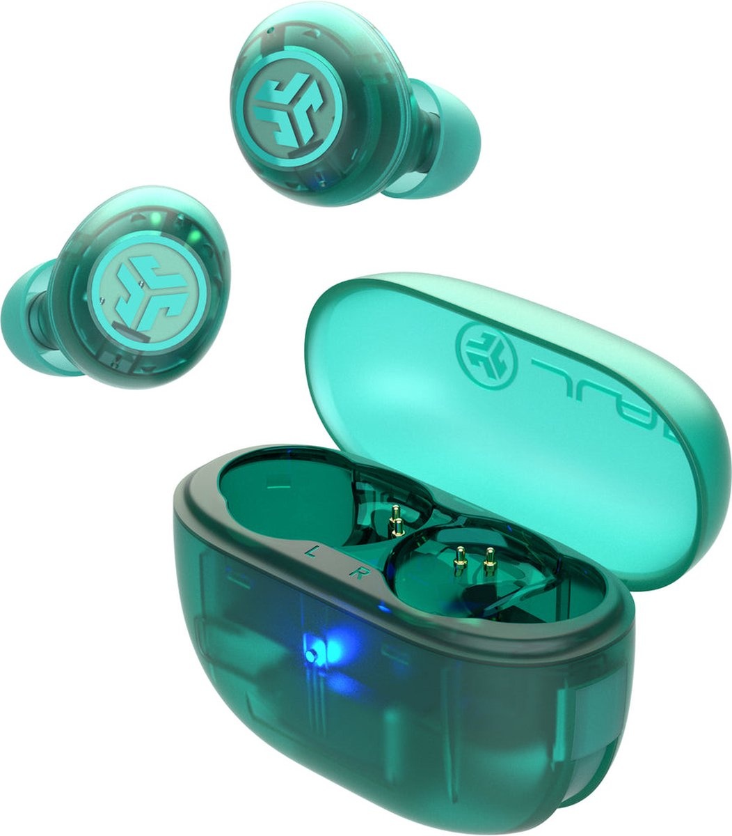 JLab Go Pop ANC TWS Transparant Teal - Draadloze oordopjes