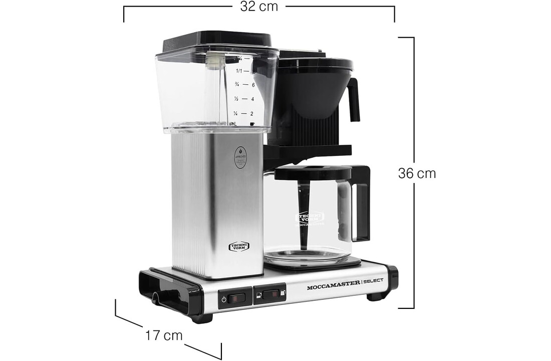 Moccamaster KBG Select (Brushed) - Koffiezetapparaat