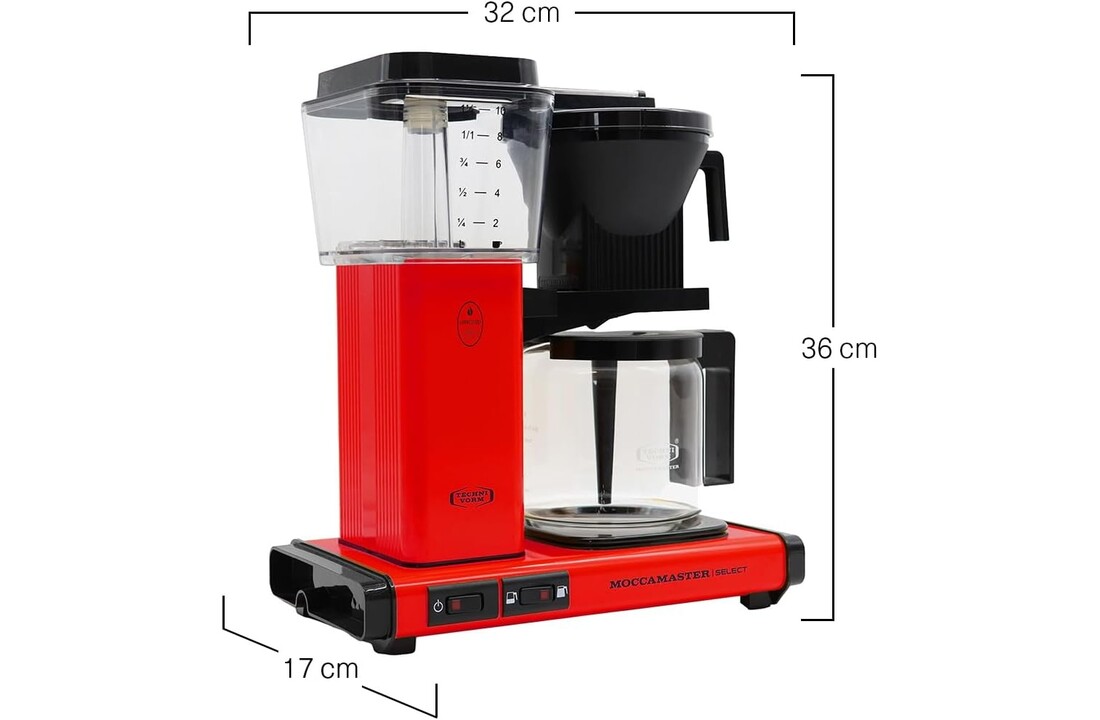 Moccamaster KBG Select (Red) - Koffiezetapparaat
