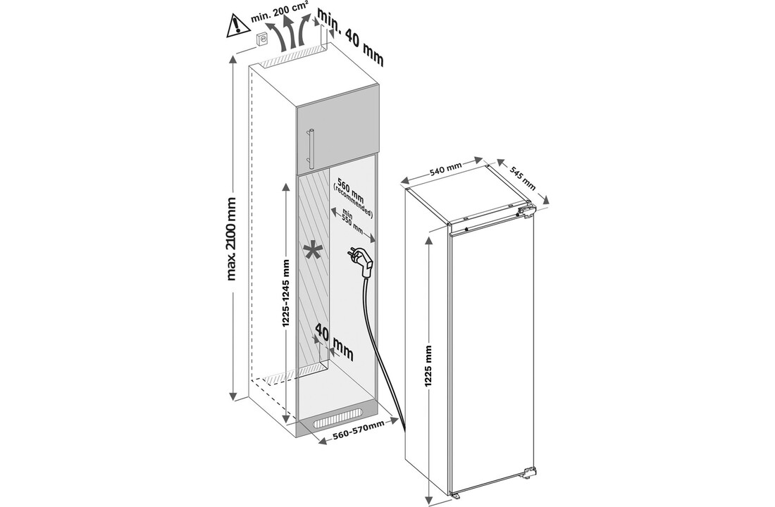 Inventum IKK1222D - Inbouw koelkast