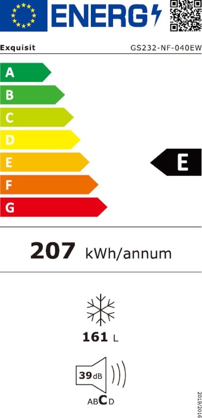Exquisit GS232-NF-040EW - Vrieskast