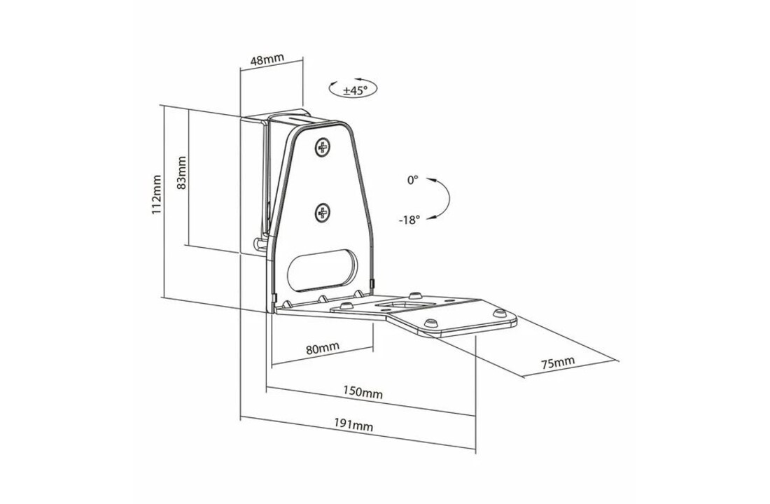 Nedis SPMT5900BK Speakerbeugel voor Sonos Era 300 Zwart