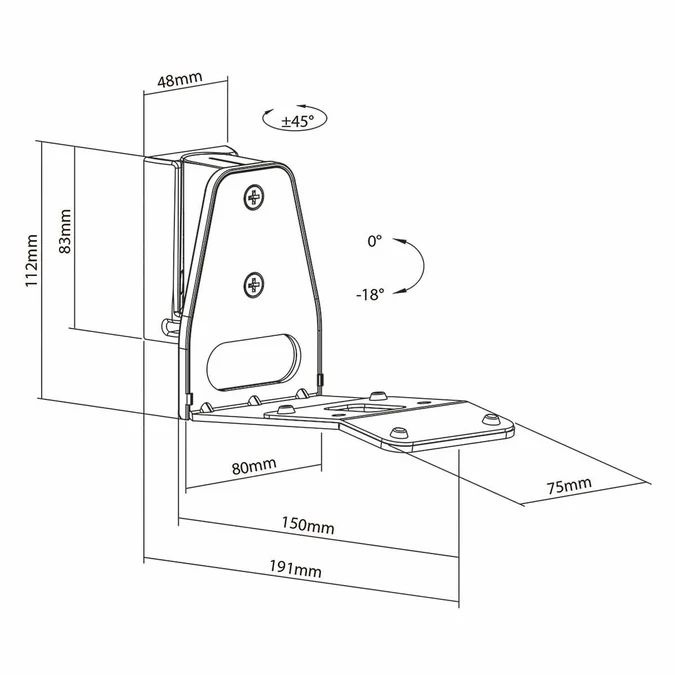 Nedis SPMT5900BK Speakerbeugel voor Sonos Era 300 Zwart