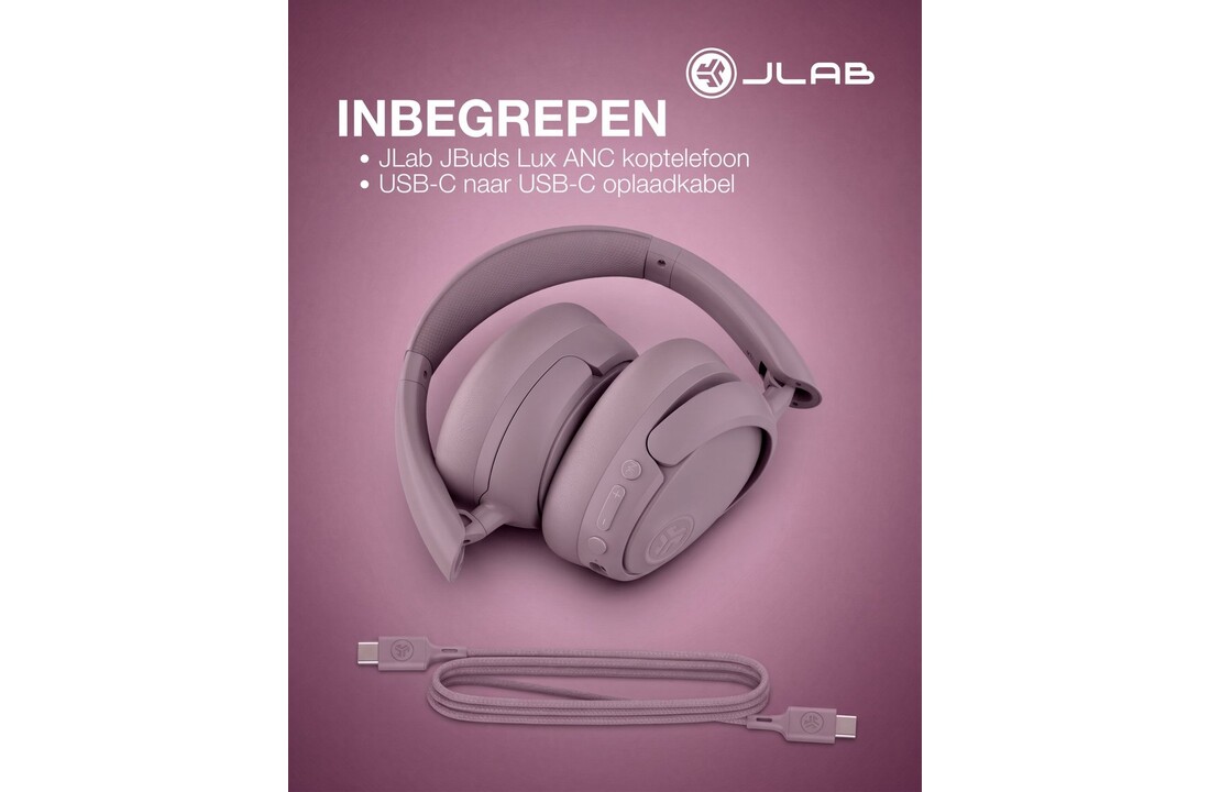 JLab Lux ANC Paars - Draadloze koptelefoon