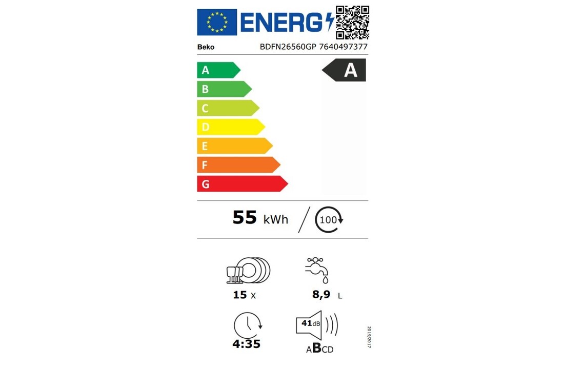Beko BDFN26560GP - Vrijstaande vaatwasser