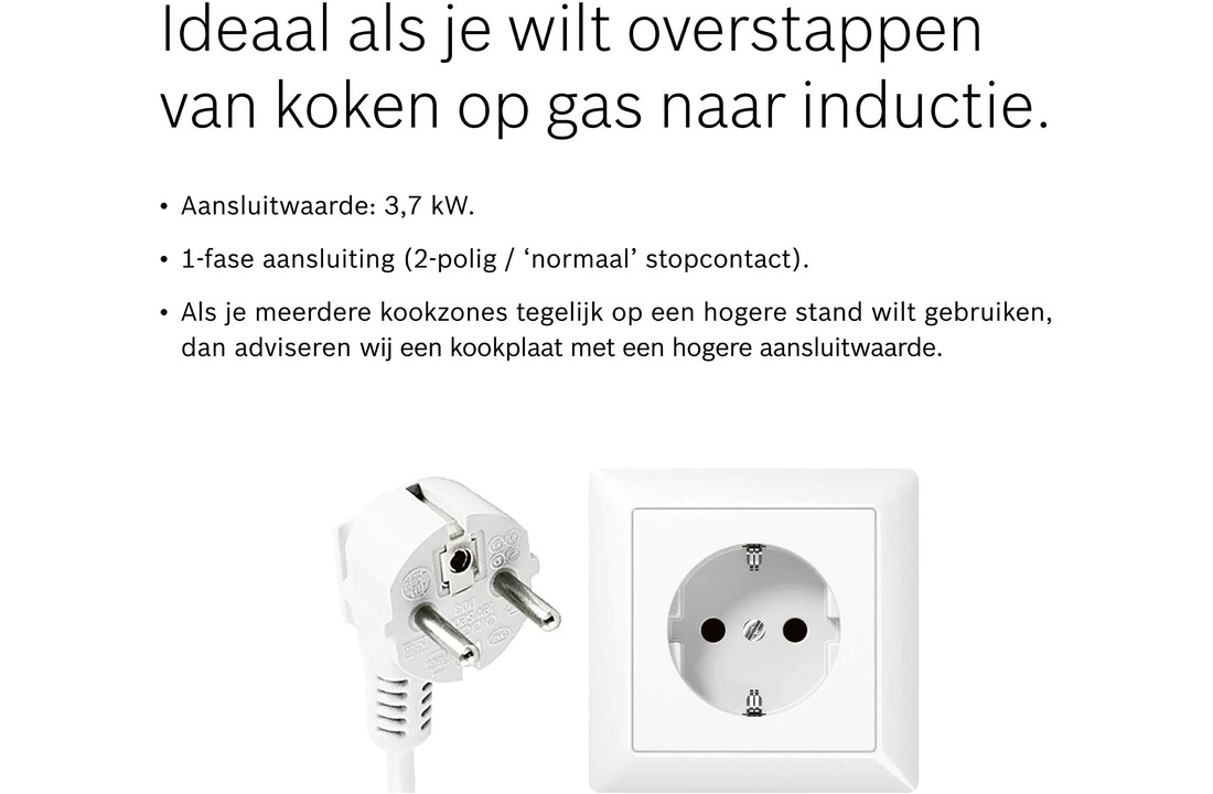 Bosch PUG61RAA5D Serie 2 - Inductiekookplaat