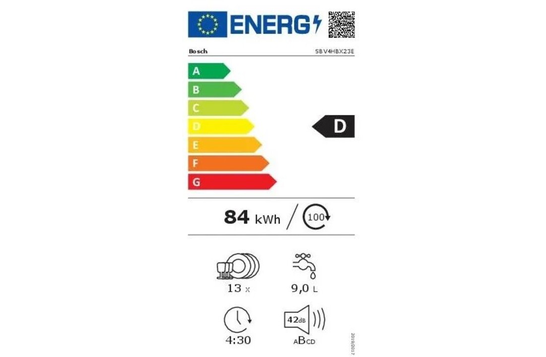 Bosch SBV4HBX23E EXCLUSIV - Inbouw vaatwasser