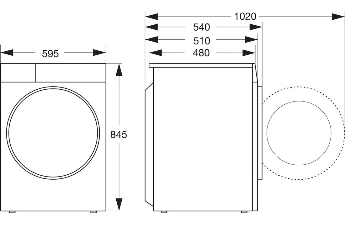 Hisense WF3S8043BW3/BLX - Wasmachine
