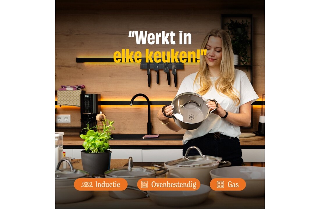 Cook & Pan Taupe of Mind Hapjespan 24 cm