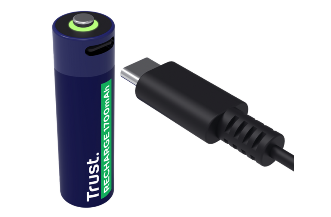 Trust USB-C oplaadbare AAA-batterijen