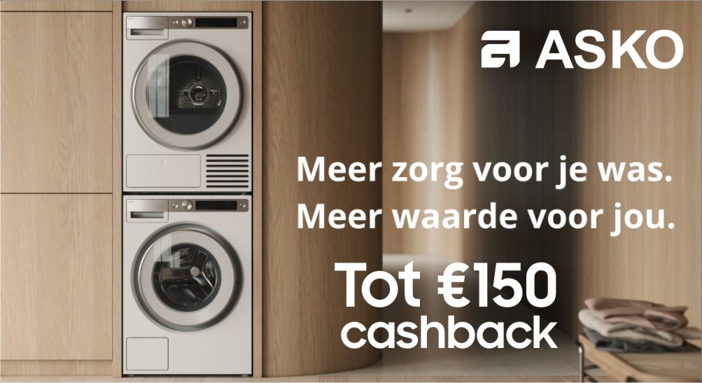 ASKO Cashbactie, ontvang tot €150,- cashback