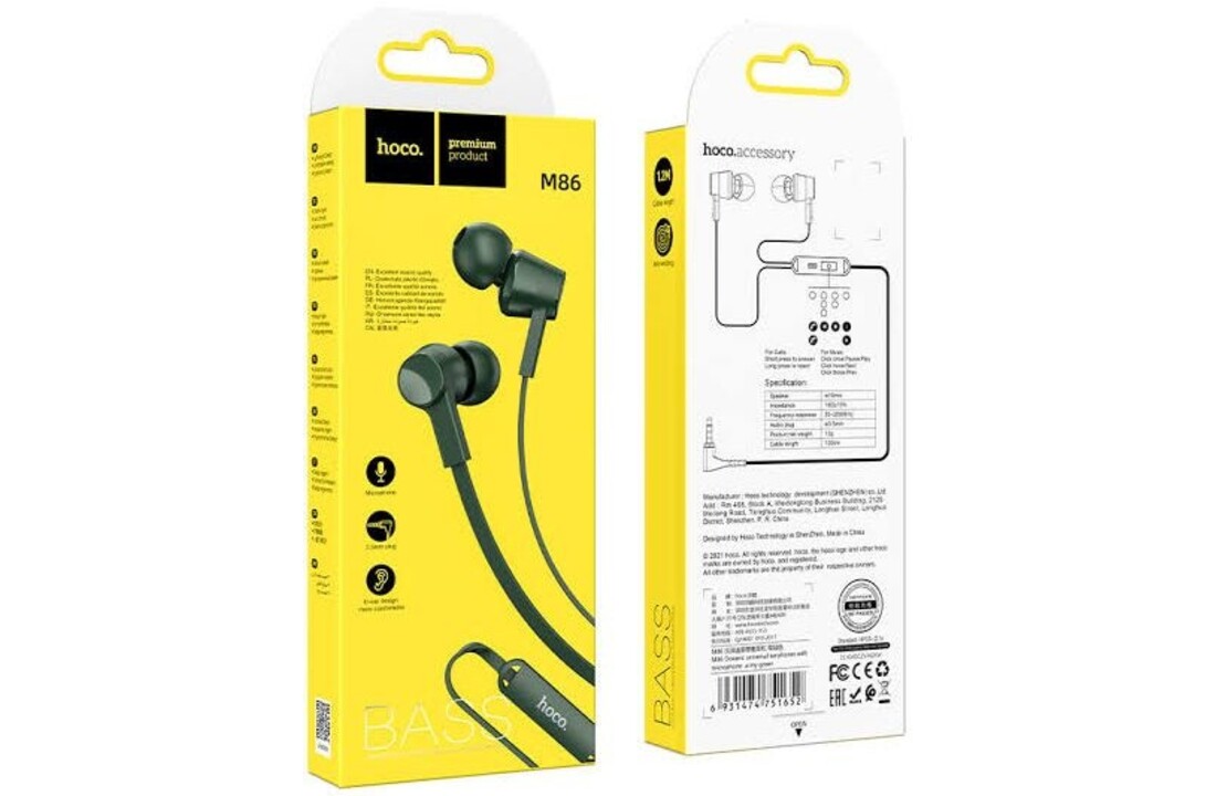 Hoco M44 Magic Sound Zwart - Oordopjes
