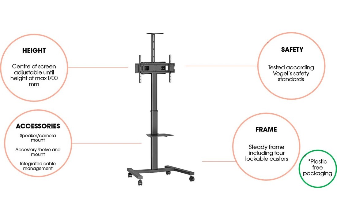 Vogel's ESSENTIAL T1031 Display trolley