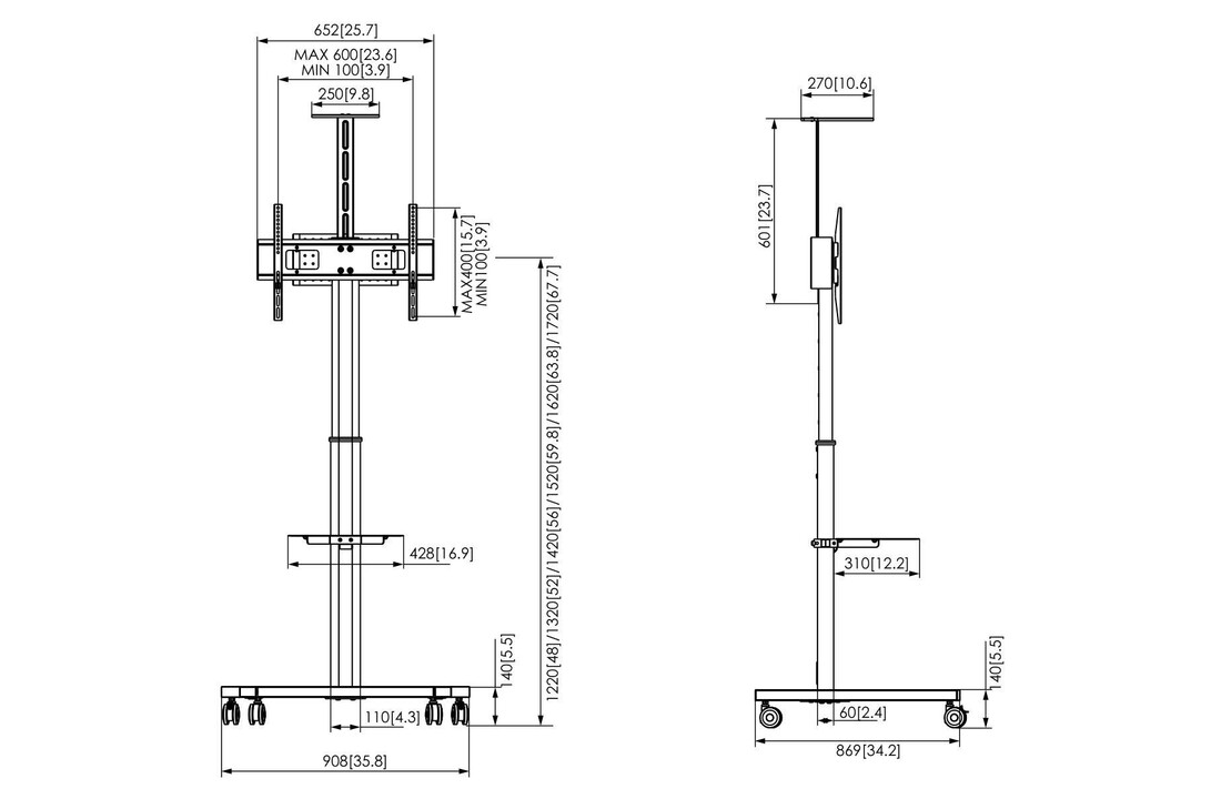 Vogel's ESSENTIAL T1031 Display trolley
