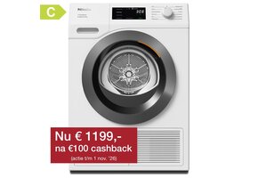 Miele TEC655WP EcoSpeed & 8kg Warmtepompdroger.