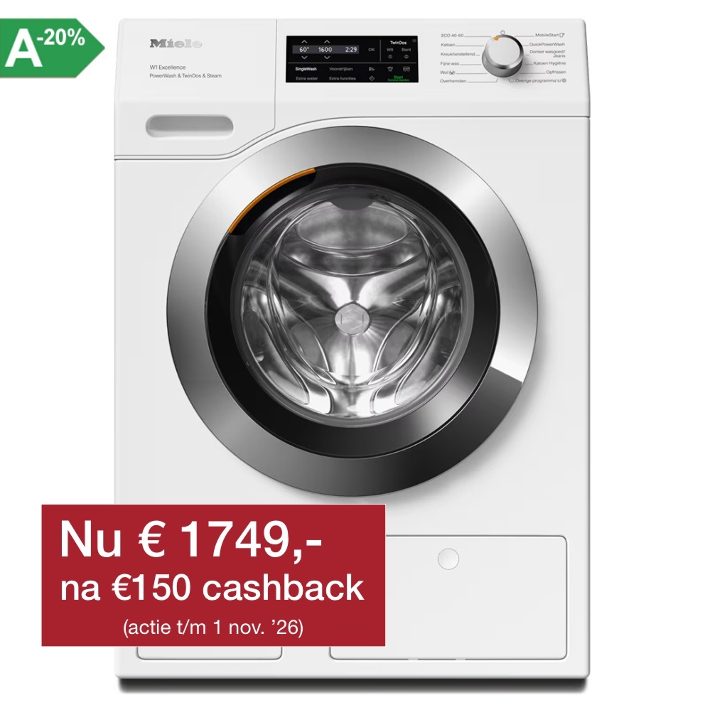 Miele WEJ895 WPS PWash & TDos & Steam Wasmachine.