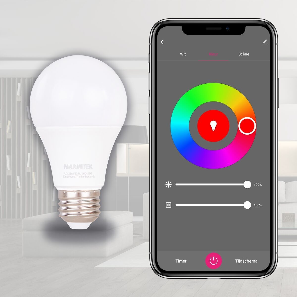 Marmitek Glow MO - Slimme lamp E27 Kleur - Slimme lamp