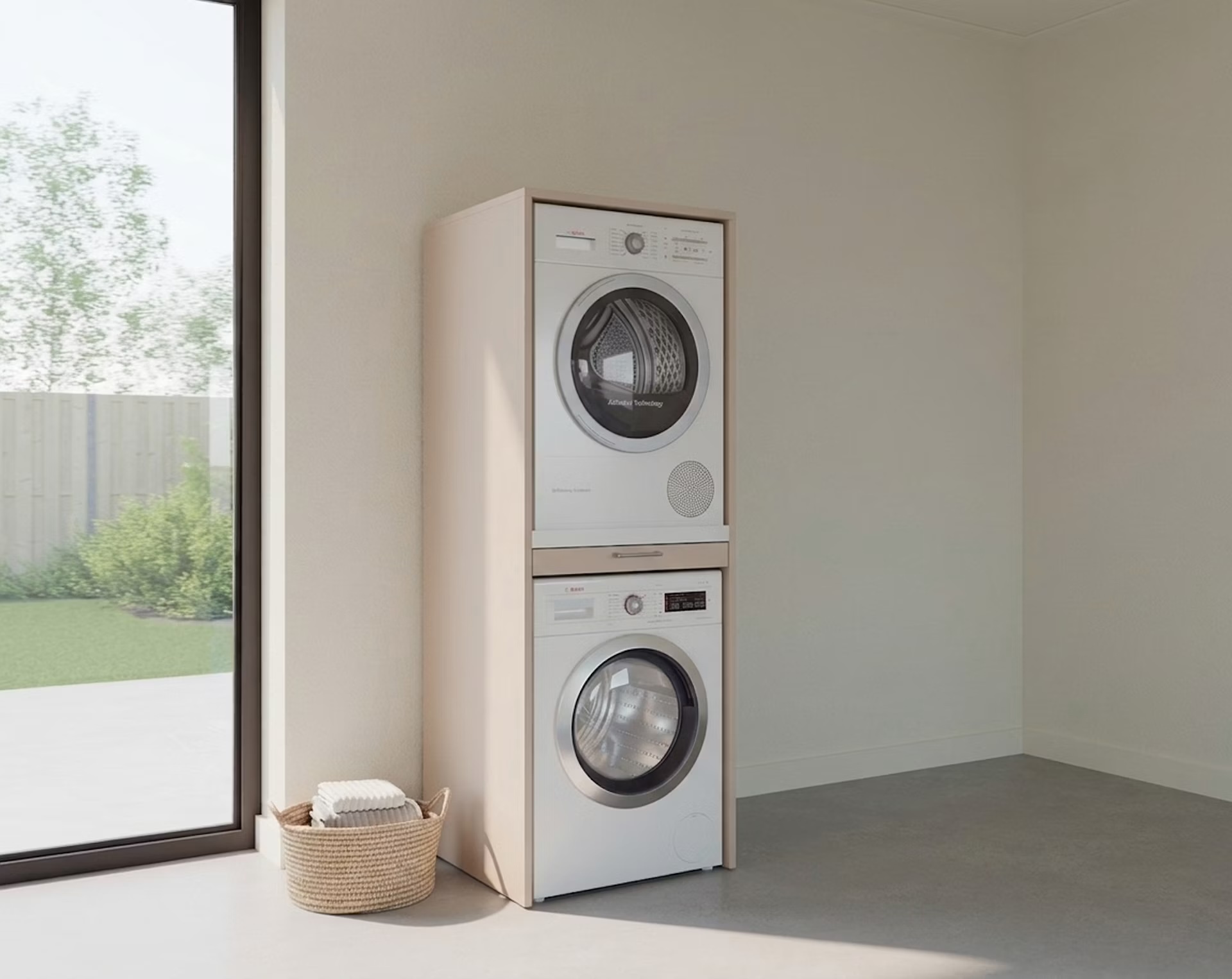 Wastoren wasmachine kast WSTT185-K Slimline 3.0 - beige.