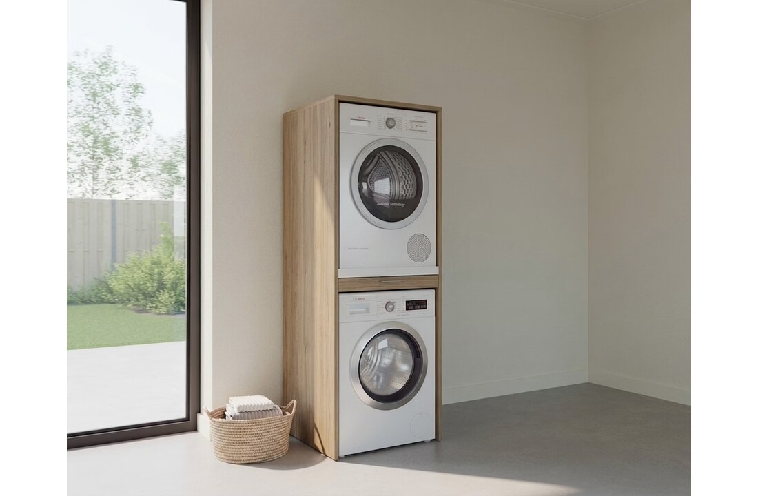 Wastoren wasmachine kast WSTT185-E Slimline 3.0 - naturel eiken.
